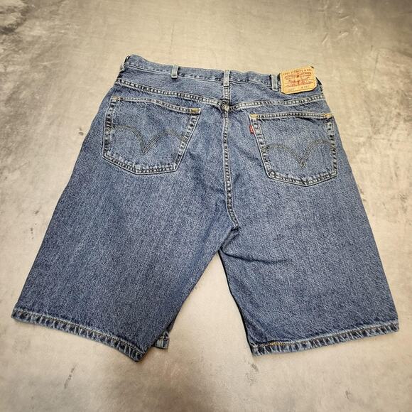 Levis 505 Shorts Mens 37 Blue Denim Regular Fit Jean 5 Pocket Zip Fly Casual - Picture 8 of 9